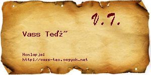 Vass Teó névjegykártya