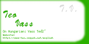 teo vass business card